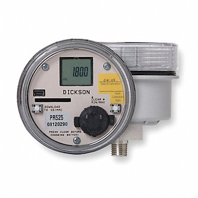 DICKSON PR525 K4645 Data Logger Pressure Range 0 to 500 PSI