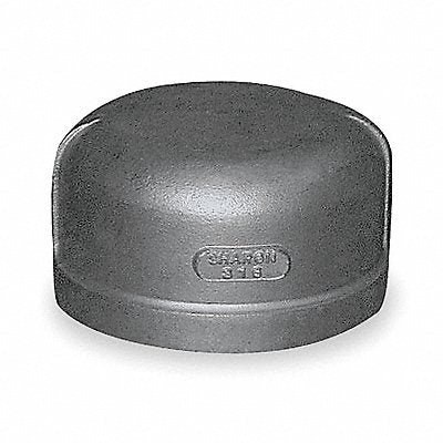GRAINGER 4381034090 Round Cap 316L SS 2 1/2 in Female NPT