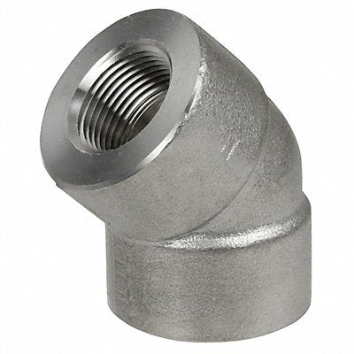 GRAINGER 4307000152 45 Elbow 304 SS 1/4 in FNPT Class 3000