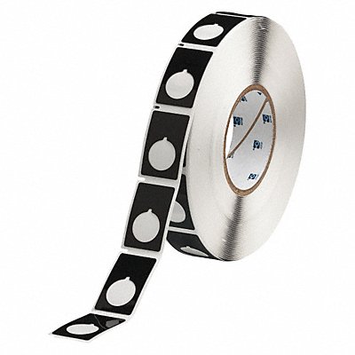BRADY THTEP1685935BK Push Button Label Black Polyester