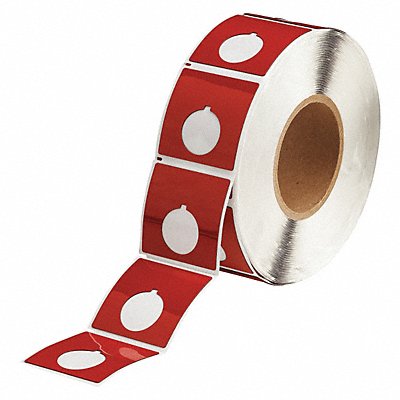BRADY THTEP1705935RD Push Button Label Red Polyester