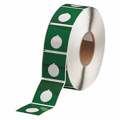 BRADY THTEP1705935GN Push Button Label Green Polyester