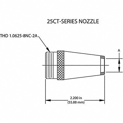 TWECO 12501441 TWECO Copper Standard MIG Weld Nzl PK2