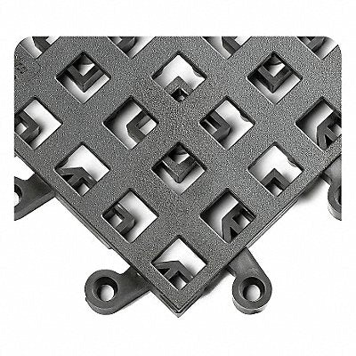 WEARWELL 564 Interlock Drainage Mat Grey 18 x18 PK10
