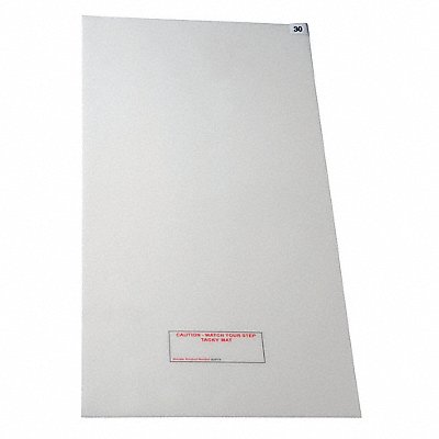 GRAINGER 2UYC5 D5737 Tacky Mat White 18 x 45 In PK4