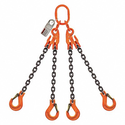 PEWAG 7G100QOSXK5 Chain Sling 9/32 in Size G100 5 ft L QOS