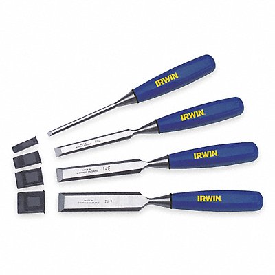 IRWIN M444S4 Wood Chisel Set 4 PC 1/4 To 1 In Tip