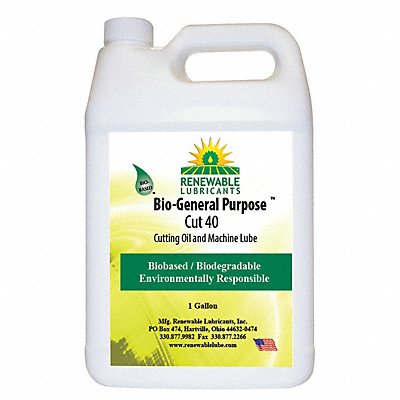 RENEWABLE LUBRICANTS 86833 Cutting Oil 1 gal Bottle