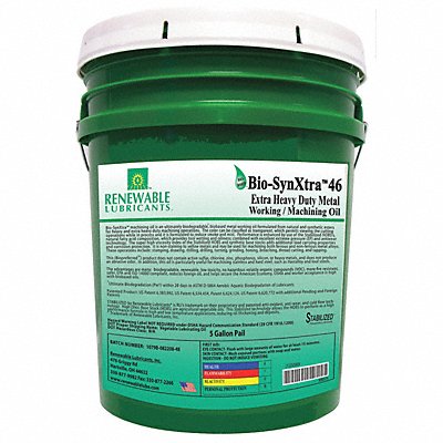 RENEWABLE LUBRICANTS 86874 Cutting Oil 5 gal Bucket
