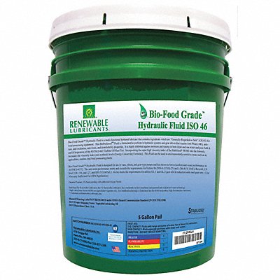 RENEWABLE LUBRICANTS 87134 Bio-FG Hydraulic Fluid 5 gal ISO 46