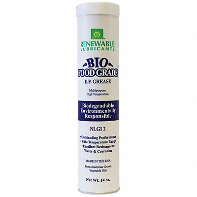 RENEWABLE LUBRICANTS 87501 Bio-Food Grade EP Grease 14 oz NLGI 2