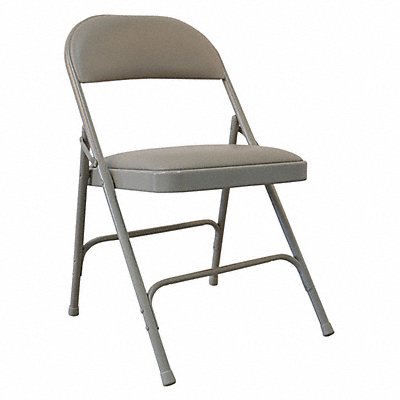 GRAINGER 2W158 Steel Chair with Vinyl Padded Beige