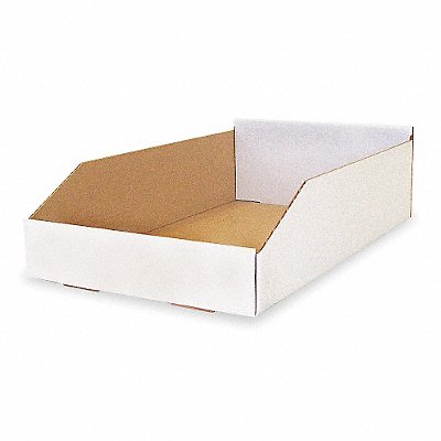 PACKAGING CORPORATION OF AMERICA 2W255 Corr Shelf Bin White Cardboard 4 3/4 in