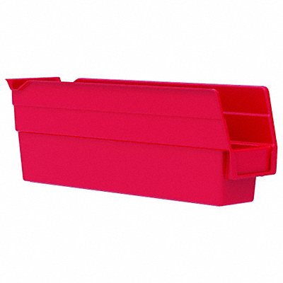 AKRO-MILS 30110RED F8465 Shelf Bin Red Indstr Grd Poly 4 in