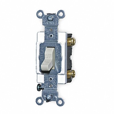 LEVITON 1221SI Wall Switch Ivory 20 A Single Pole 2 hp