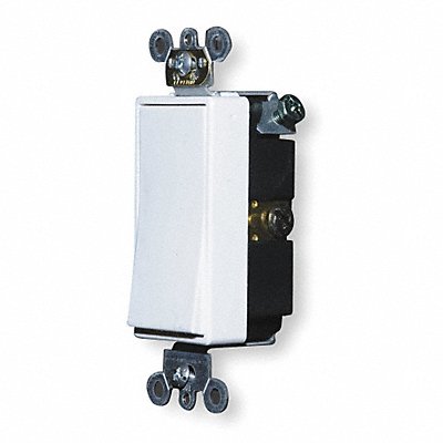 LEVITON 56932W Wall Switch White 15 A 3-Way 2 hp