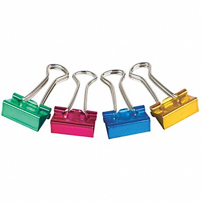 GRAINGER 2WFX5 Binder Clip 3/4 In Metal Assorted PK40