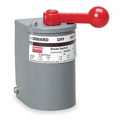 DAYTON 2X441 Drum Switch Maintained NEMA 1 3Pole
