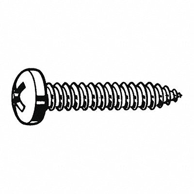 GRAINGER U266600190050 Sheet Metal Screw Screw Size #10 Zinc 1/2 L PK100