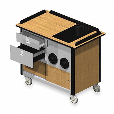 LAKESIDE 69010LM Hydration Cart 44 1/2 in L SS