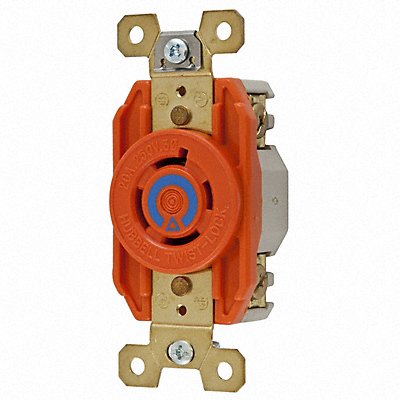 HUBBELL IG2420 Lck Recept 20 A Org Nylon L15-20R 1Gng