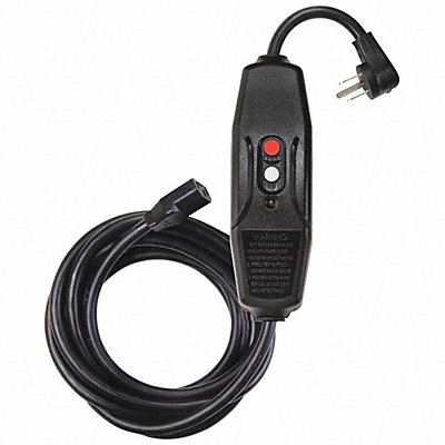 POWER FIRST 2XYT2 Line Cord GFCI 9ft 15A Blk 120V