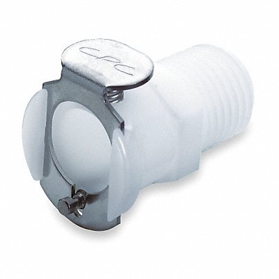 COLDER PMCD1004 Inline Coupler Acetal Shut-Off MNPT