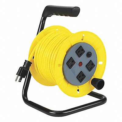 GRAINGER 2YKR4 Cord Reel 40ft 14 AWG Receptacle 120VAC