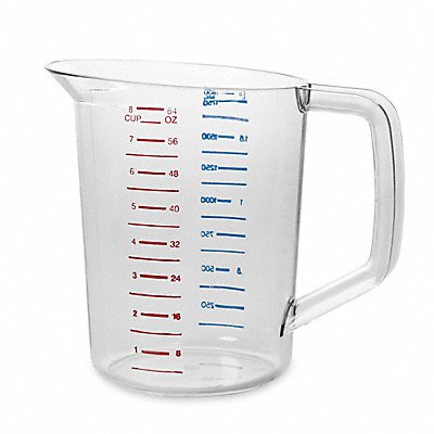 RUBBERMAID COMMERCIAL PRODUCTS FG321700CLR Measuring Cup Clear Plastic