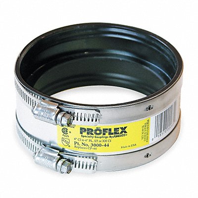 GRAINGER 300044 Coupling Neoprene 4 in For Pipe Size