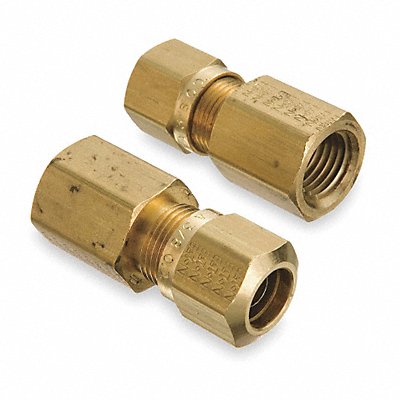 WEATHERHEAD 1466X6 Female Connector 1/4-18 3/8 In Tube Sz