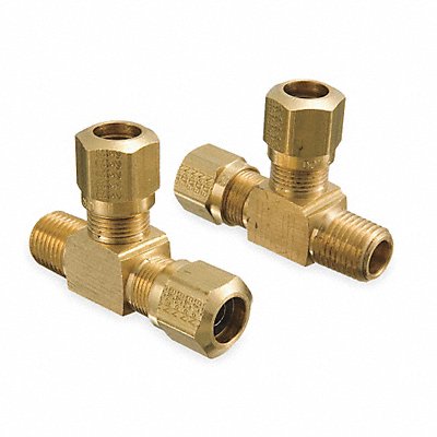 WEATHERHEAD 1471X6 Male Run Tee 1/4-18 3/8 In Tube Sz