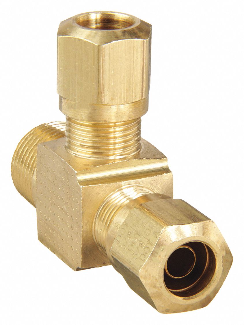 WEATHERHEAD 1471X6X4X4 Male Run Tee 1/4-18 3/8 In Tube Sz