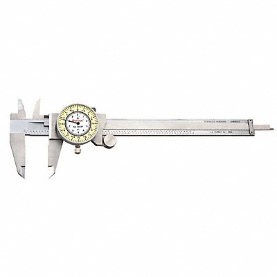STARRETT 1202F6 Dial Caliper w/Case Fractional 6