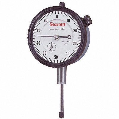 STARRETT 25441JWSLC Dial Indicator 0 to 1 In 0-100