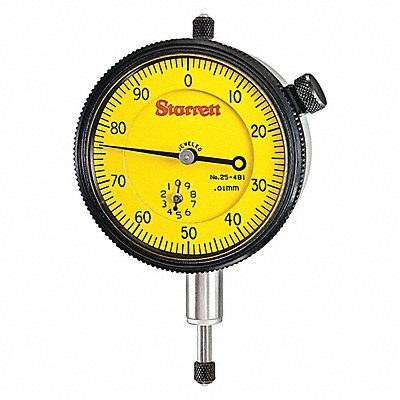 STARRETT 25481J Dial Indicator 0 to 10mm 0-100