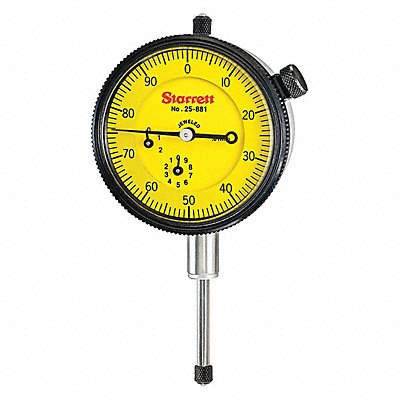 STARRETT 25881J Dial Indicator 0 to 25mm 0-100