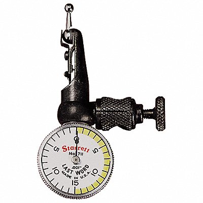 STARRETT 711FSZ Dial Test Indicator Hori 0 to 0.030 In