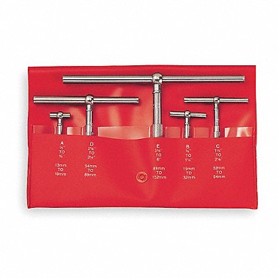 STARRETT S229GZ Telescoping Gauge Set Number of Pieces 5