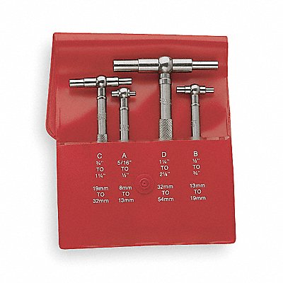 STARRETT S579GZ Telescoping Gauge Set Number of Pieces 4
