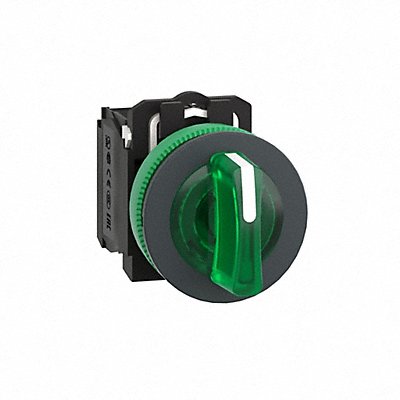 SCHNEIDER ELECTRIC XB5FK133B5 Selector Switch Illuminated 3Pos 30mm Green