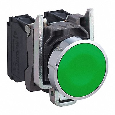 SCHNEIDER ELECTRIC XB4BA35 H7079 Flush Push Button Operator Non Illuminated Grn 1NO/1NC