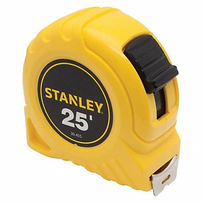 STANLEY 30455 Tape Measure 1 In x 25 ft Yellow In./Ft.