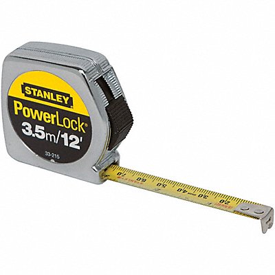 STANLEY 33215 Tape Measure 1/2 Inx3.5m Chrome In/Ft/mm