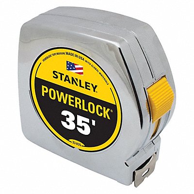 STANLEY 33835 Tape Measure 1 In x 35 ft Chrome In/Ft