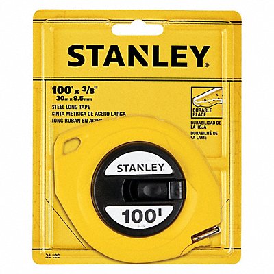 STANLEY 34106 Long Tape Measure 3/8 In x 100 ft Yellow
