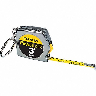 STANLEY 39130 Key Chain Tape Measure 1/4Inx3 ft Chrome