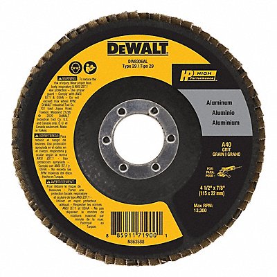 DEWALT DW8306AL Fiber Disc 4 1/2 in Dia 7/8in Arbor