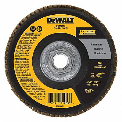 DEWALT DW8312AL Fiber Disc 4 1/2 in Dia 5/8in Arbor