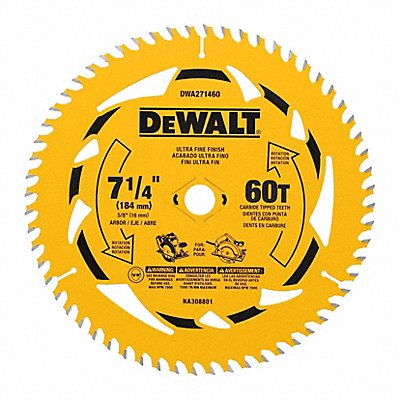 DEWALT DWA271460 7 1/4IN 60T SINGLE BLADE